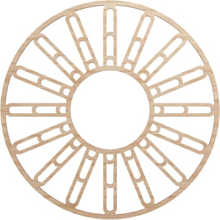 Ekena Millwork Hale Wood Fretwork Pierced Ceiling Medallion, Alder, 24"OD x 8 3/4"ID x 1/4"T CMWP24X24X0250HHAL